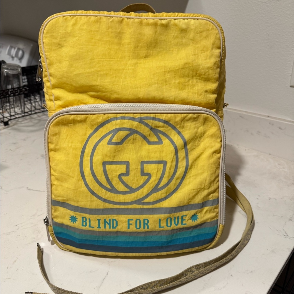 Gucci Medium Blind For Love 80s Patch Backpack - image 1